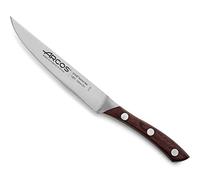 Arcos Serie Natura - Cuchillo de Verduras - Hoja de Acero Inoxidable Forjado NITRUM 125 mm - Mango de Madera Palisandro color marrón