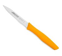 Arcos Serie Nova Caja 36 uds Cuchillo Mondador, Hoja de Acero Inoxidable de 100 mm, Mango de Polipropileno Color mostaza (36 UDS)