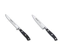 Arcos Serie Riviera, Cuchillo Deshuesador, Pom Color Negro + Serie Riviera, Cuchillo Mondador, Hoja De Acero Inoxidable Forjado Nitrum 100 Mm, Mango De Polyoxymethylene, Pom Color Negro
