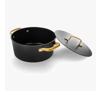 Arcos Serie Samoa Iconic | Cacerola Antiadherente Cerámico 24 cm y 4,3 L | Aluminio Forjado | Apta cualquier cocina | Mango Acero Inoxidable | Color Negro | LIBRE DE (PFOA / PTFE / PFOS)