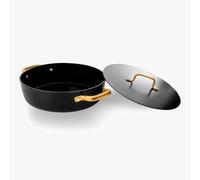 Arcos Serie Samoa Iconic | Cacerola Baja Antiadherente Cerámico 28 cm y 4,3 L | Aluminio Forjado | Apta cualquier cocina | Mango Acero Inoxidable | Color Negro | LIBRE DE (PFOA/PTFE/PFOS)