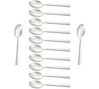 Arcos Serie Toscana Caja de 12 uds Cuchara de Postre, Monoblock de una pieza en Acero Inoxidable 18/10 y 180 mm, Color Plata (12 uds)