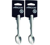 Arcos Serie Toscana - Juego de Cucharas Moka (6 cucharas) - Monoblock de una pieza en Acero Inoxidable 18/10 y 115 mm - Color Plata (Paquete de 2)