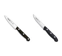 Arcos Serie Universal, Cuchillo Cocinero, Hoja De Acero Inoxidable Nitrum 100 Mm + Maitre, Cuchillo Verduras, Acero Inoxidable Nitrum 100 Mm, Mango Polipropileno Negro