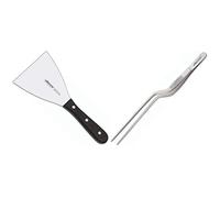 Arcos Serie Universal, Espátula De Cocina, Hoja De Acero Inoxidable Nitrum 125X120 Mm + Gadgets Profesionales, Pinzas para Emplatar, Acero Inoxidable 200 Mm, Color Gris