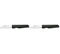 Arcos Serie Utensilios Profesionales, Cuchillo Electricista, Hoja de Acero Inoxidable de 90 mm, Mango de Polipropileno color Negro (Paquete de 2)