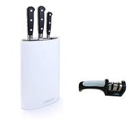 Arcos - Set Cuchillos Cocina Arcos y afilador Arcos | Cuchillos arcos Profesional |4 Piezas | Cuchillo Carne |Cuchillo japones | Cuchillo cebollero |843900