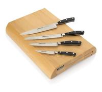Arcos Set Cuchillos Juego Cuchillos Cajonera Cuchillos 4 Cuchillos + Tabla de Corte con cajonera Serie Riviera Acero Inoxidable Nitrum Cuchillos Forjados Puntilla + Verduras + Panero + Cocinero
