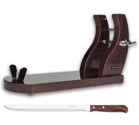 Arcos Accesorios, Pack Soporte Jamonero + Cuchillo Jamonero + Funda Jamon, Color Marrón