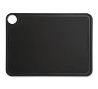ARCOS Tablas - Tabla de Cortar con Canal y Colgador (377 x 277 mm) - Fibra de Celulosa y Resina - Color Negro Black