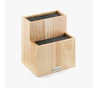 Arcos Tacos - Bloque Universal para Cuchillos hasta 11 y 21 cm - Hecho de Madera de Caucho con interior de fibras de caucho - Medidas 225 x 185 x 150 mm - Extraible y de fácil limpieza - Color Marrón