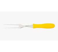 Arcos Tenedor Trinchante Acero Inoxidable Nitrum 180 mm - Ideal para Carnes Asadas - Mango Polipropileno Amarillo - Serie 2900