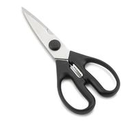 Arcos Tijeras de Cocina de Acero Inoxidable Nitrum. 195 mm - 154 gr. Mango ergonómico polioximetileno POM. Serie Prochef. Borde liso y elegante mango. Color negro.