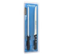 Set de cuchillo jamonero y chaira arcos universal 285500 de acero inox