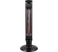 ARDES - AR4B03 Estufa En fibra de Carbono Oscilante - Estufa de Carbono de Bajo Consumo 1 Lámpara a 2 Potencias - Estufa Alógena Con Estructura De Metal - Estufa Eléctrica de Carbono Negra