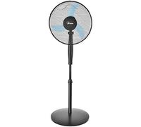 Ardes AR5EA41PB Easy 41PB PLUS - Ventilador de suelo (base redonda, 3 aspas, 40 cm, altura 130 cm, 3 niveles de velocidad), color negro