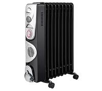 ARDES OILO9 TURBO TIME Radiador de aceite 2400 W con 9 elementos, función turbo 400 W, timer 24 h y cobertura 70 m³ para calefacción de bajo consumo