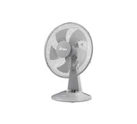 Ardes STEELO 30G Ventilador de Mesa 40W 30 cm Gris con Oscilación Automática, Inclinación Ajustable, 3 Velocidades Silenciosas y 5 Aspas