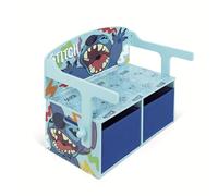 Arditex Banco pupitre infantil Lilo & Stitch 3 en 1 con almacenaje Azul y Turquesa