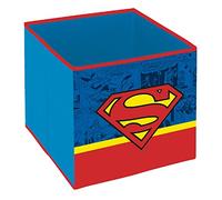 ARDITEX Contenedor - Organizador Textil con Forma de Cubo Plegable de 31x31x31cm de Superman