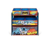 Arditex Organizador de Madera 62x30x60 cm con 6 cestos Textiles de Almacenamiento Batman Multicolor