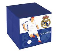 ARDITEX RM13725 Contenedor - Organizador Textil con Forma de Cubo Plegable de 31x31x31cm de Clubs-Real Madrid CF