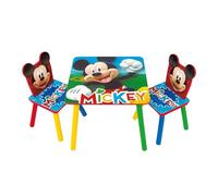 ARDITEX - Set de Mesa y 2 Sillas Infantiles de Madera - 50x50x44 cm y 26,5x26,5x50 cm - Ideal para Jugar, Pintar y Hacer Manualidades - Licencia Oficial Mickey Mouse
