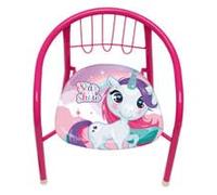 ARDITEX Silla de Metal de 35.5x30x33.5cm de Unicornio