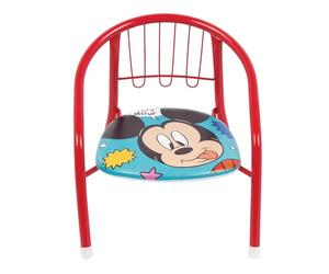 ARDITEX Silla Infantil Mickey Mouse Disney, Silla Metal 35,5 x 30 x 33,5 cm Roja