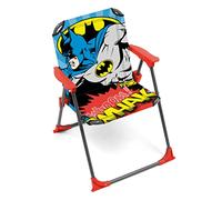 ARDITEX Silla Plegable con Brazos de Batman de DC Comics - 38x32x53cm - Adecuado para jardín, Camping, Playa o montaña - Ideal para niños y niñas.