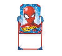 ARDITEX Silla Plegable Infantil Spiderman. Silla Exterior para Playa, Jardín y Terraza. Estructura Metálica, Apoyabrazos de Plástico y Asiento Lona con El Hombre Araña 38 x 32 x 53 cm Azul y Roja