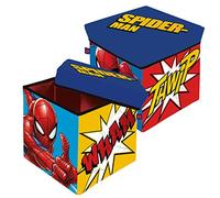 ARDITEX SM15223 Asiento Guardatodo Textil Plegable de 30x30x30cm de Marvel-Spiderman