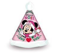 ARDITEX WD14009 Gorro de Navidad Papa Noël de 37X27cm de Disney-Minnie