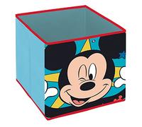 ARDITEX WD15236 Contenedor - Organizador Textil con Forma de Cubo Plegable de 31x31x31cm de Disney-Mickey