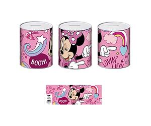 ARDITEX WD15597 Hucha de Metal de 10x10x12 cm. de Disney-Minnie