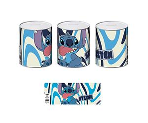ARDITEX WD15612 Hucha de Metal de 10x10x12 cm. de Disney-Lilo & Stitch