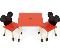Arditex WD16731, Silla, Negra, Roja, Forma rectangular, 50 cm, 50 cm, 44 cm
