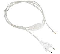 Arditi 020289 - Cableado con cable bipolar plano H03Vvh2-F 2 x 0,75 mm2, interruptor unipolar, enchufe europeo, LFM/275/100/50/Tr/Std/Md6A/Ean1/S10