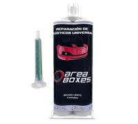 Area Boxes Pegamento Bicomponente para Plástico | 50 ml | Dos Componentes Extrafuerte | Sella, Rellena y Pega | Secado Lento | Pistola No Incluida | 1 Boquilla
