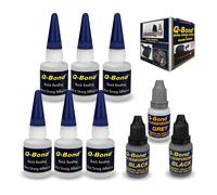 AREABOXES - Pegamento Extrafuerte Dos Componentes. [Qbond] Adhesivo P/TODOS Los Materiales. Soldadura En Frio Para Metal. Kit Reparación De Cianoacrilato + Polvo, Facil Y Rapido. (Kit 9 piezas)