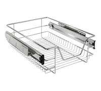 Arebos Cajón telescópico: para armarios de 30, 40, 50 o 60 cm de ancho/cromado/set a elegir: cajón de cocina, cesta extraíble, armario extraíble, separadores para cajones de armarios de cocina/40 cm