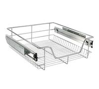 Arebos Cajón telescópico: para armarios de 30, 40, 50 o 60 cm de ancho/cromado/set a elegir: cajón de cocina, cesta extraíble, armario extraíble, separadores para cajones de armarios de cocina/50 cm