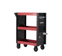 AREBOS Carro de Herramientas - Carro de Taller - 3 Compartimentos - max 120 kg Red