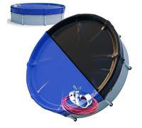 Arebos® Cubierta para Piscina Redonda Ø 460 cm | Lona Solar 2 en 1 de PE 200g/m² | Apta para Piscinas Ø 366-400 cm