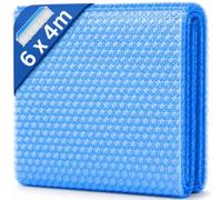 Arebos Cubierta Solar para Piscina | Cobertor Solar | Manta Solar | 400 x 600 cm | 400 micras | Rectangula | Acortable | Azul