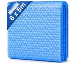 Arebos Cubierta Solar para Piscina | Cobertor Solar | Manta Solar | 500 x 800 cm | 400 micras | Rectangula | Acortable | Azul