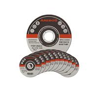 Arebos Disco de corte 100 piezas | Ø 115mm x 1mm x 22,2mm | apto para acero, acero inoxidable, inox, hierro, chapa, metal | avance y retroceso | certificado EN 12413 | (MPA)