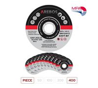 AREBOS Discos de corte | 125 mm de Ø | Tamaño del agujero 22,2 mm Espesor 1,2 mm