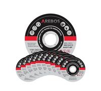 Arebos Discos de corte 200 piezas | Ø 115 mm x 1 mm x 22,2 mm | apto para acero, acero inoxidable, inox, hierro, chapa, metal | avance y retroceso | certificado EN 12413 | (MPA)