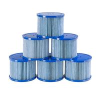 Arebos Filtro de Piscina | 6 x Cartuchos de Filtro para SPA | Filtro Antimicrobiano | Azul